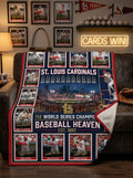 St Louis Cardinals 11x World Series Champions Busch Stadium Legends Facsimile Signatures Fleece Throw Blanket