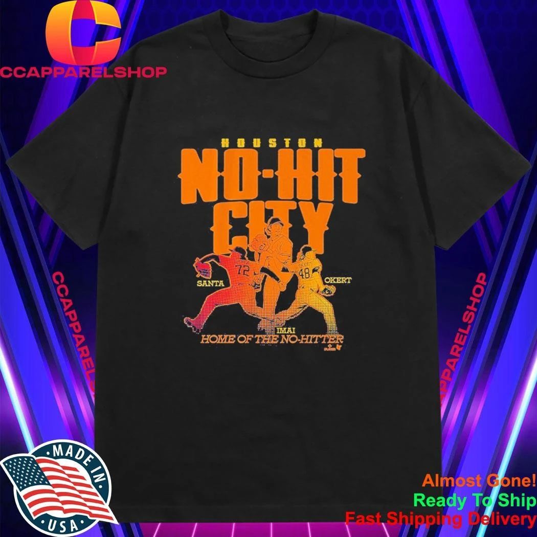 Tatsuya Imai, Steven Okert, & Alimber Santa Houston No-No City Home Of The No Hitter Shirt