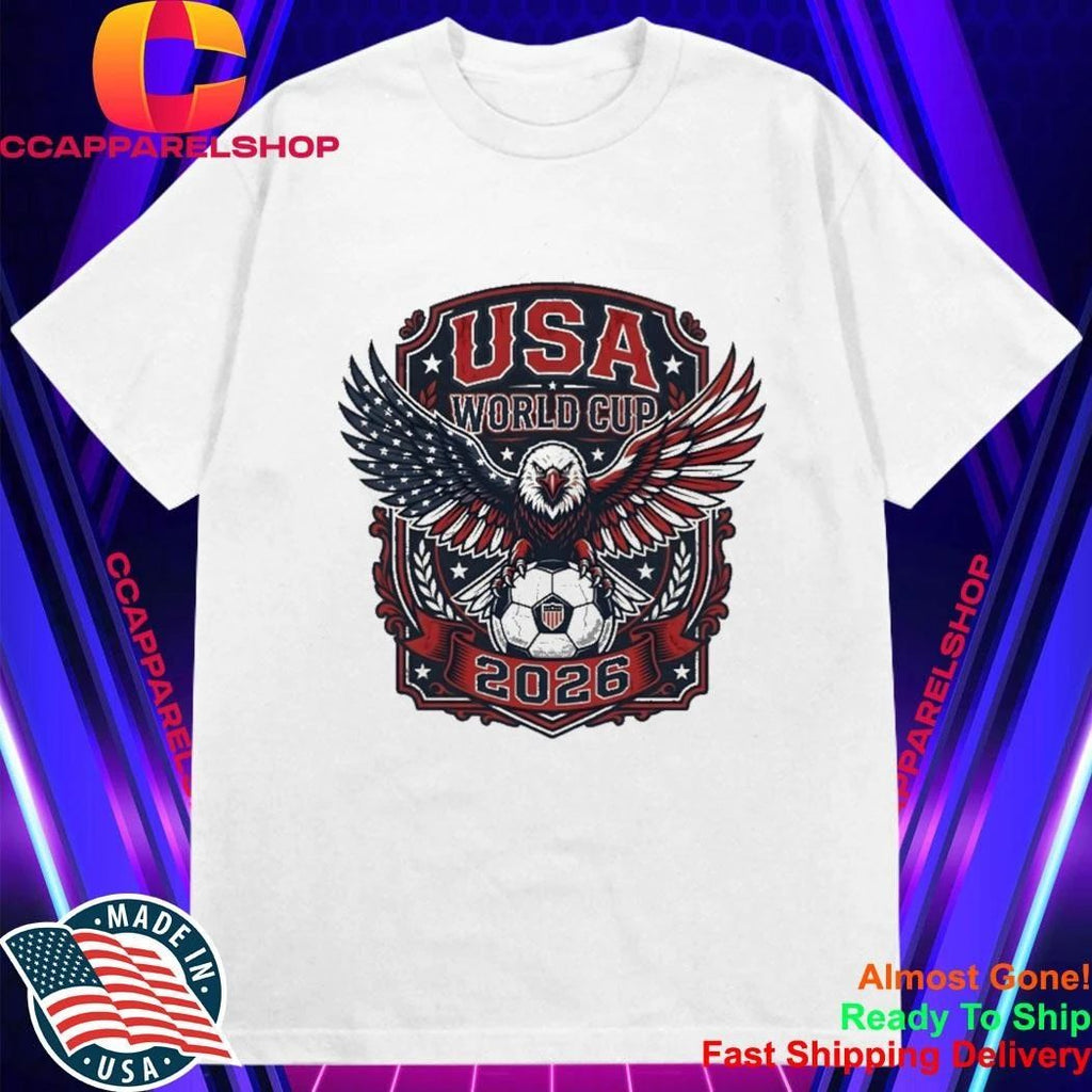 USA World Cup 2026 Soccer Fan Patriotic American Flag Shirt