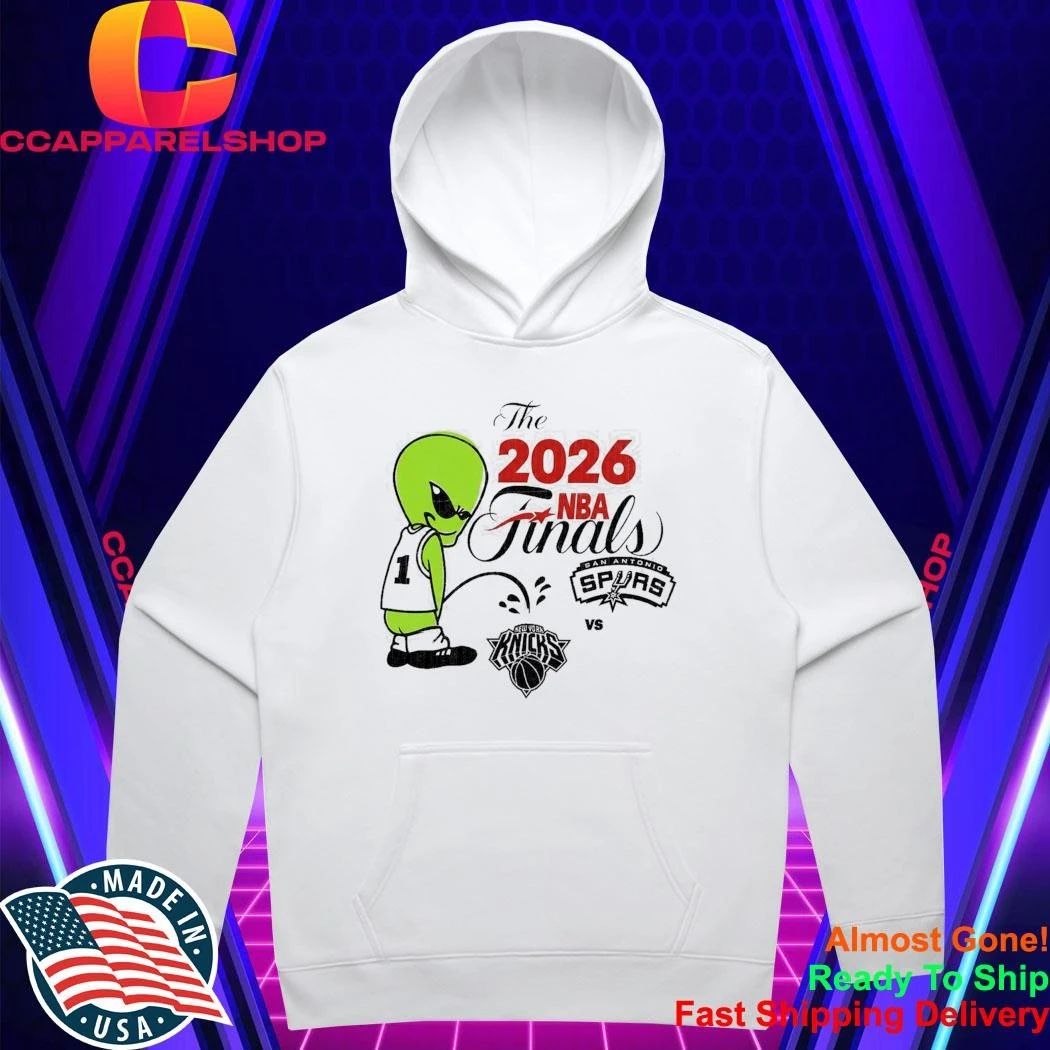 The 2026 NBA Finals Spurs Wemby Alien Pee On Knicks Shirt