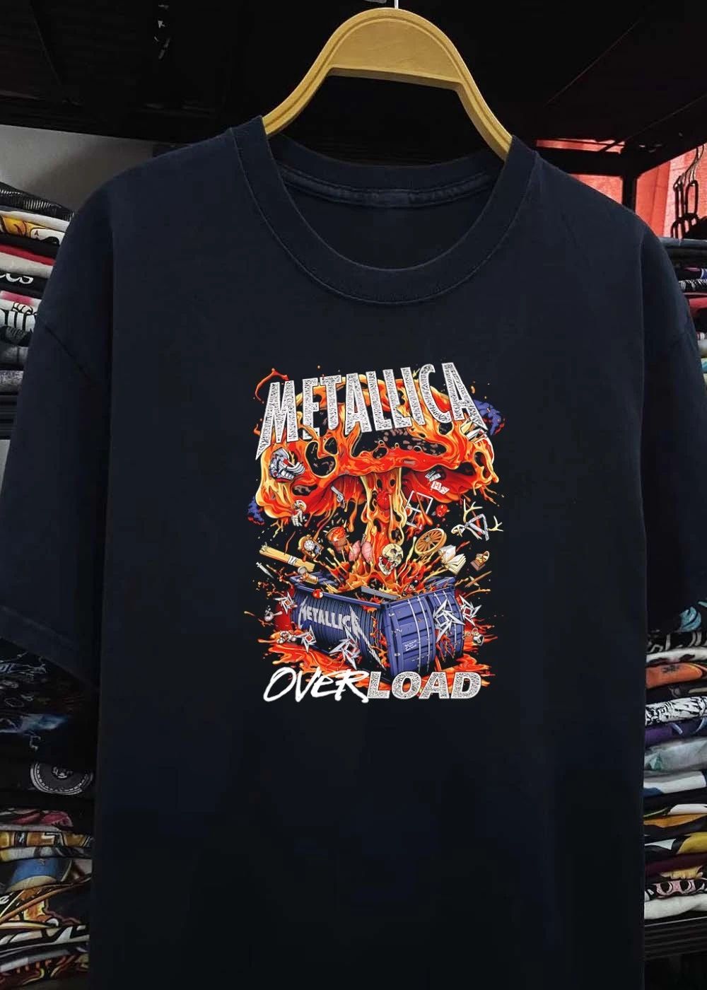 Metallica Overload with explosion and various items shirt