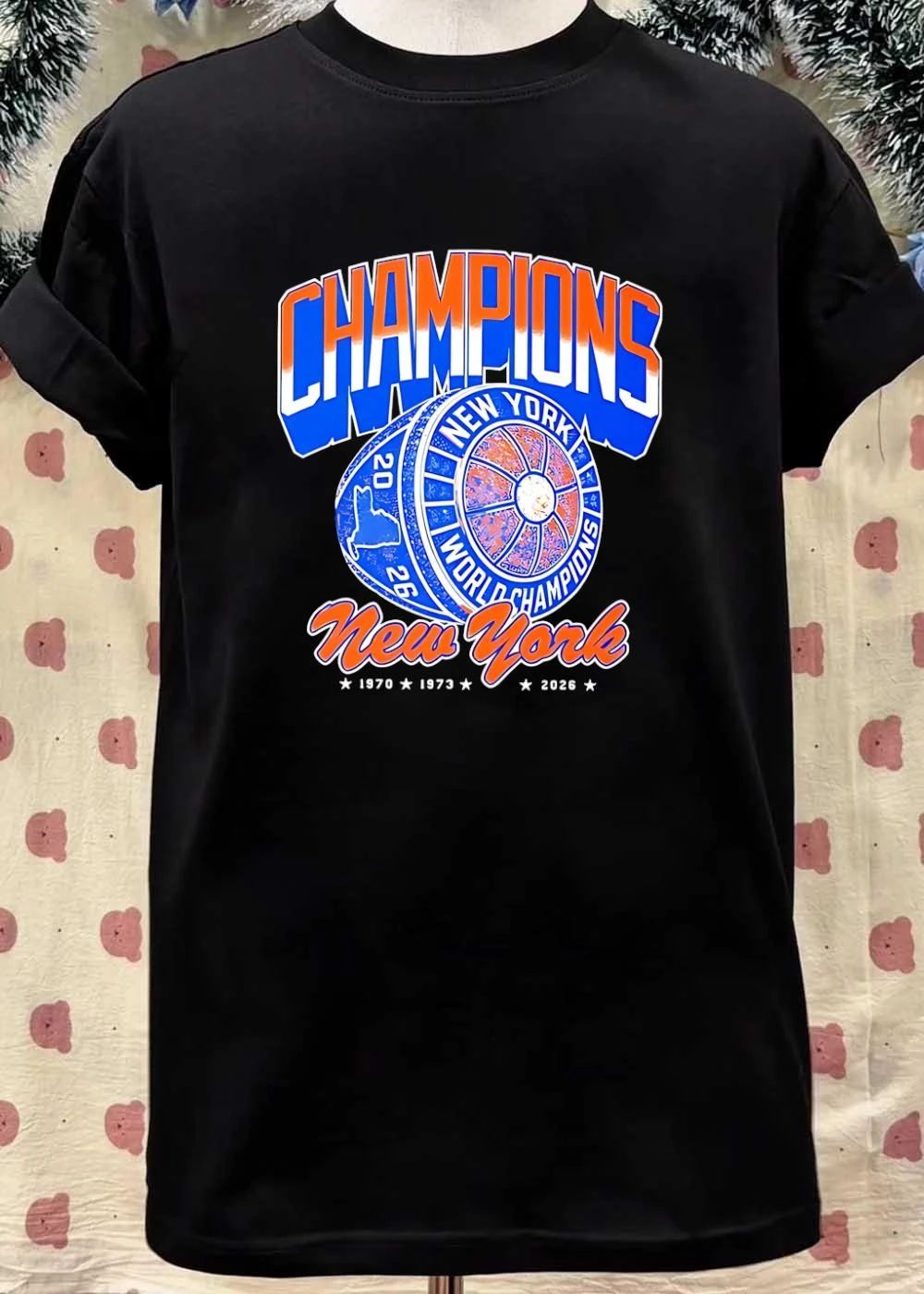 NY Knicks Championship Ring Celebrate 1970 1973 2026 World Champions T-Shirt