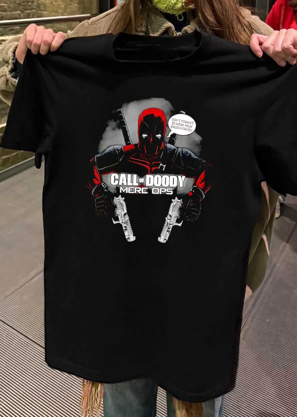 Brown Pants Call Of Doody Merc Ops Deadpool Shirt