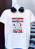 Asshole Husband and Smartass Wife Best Friends for Life Peanuts T-Shirt
