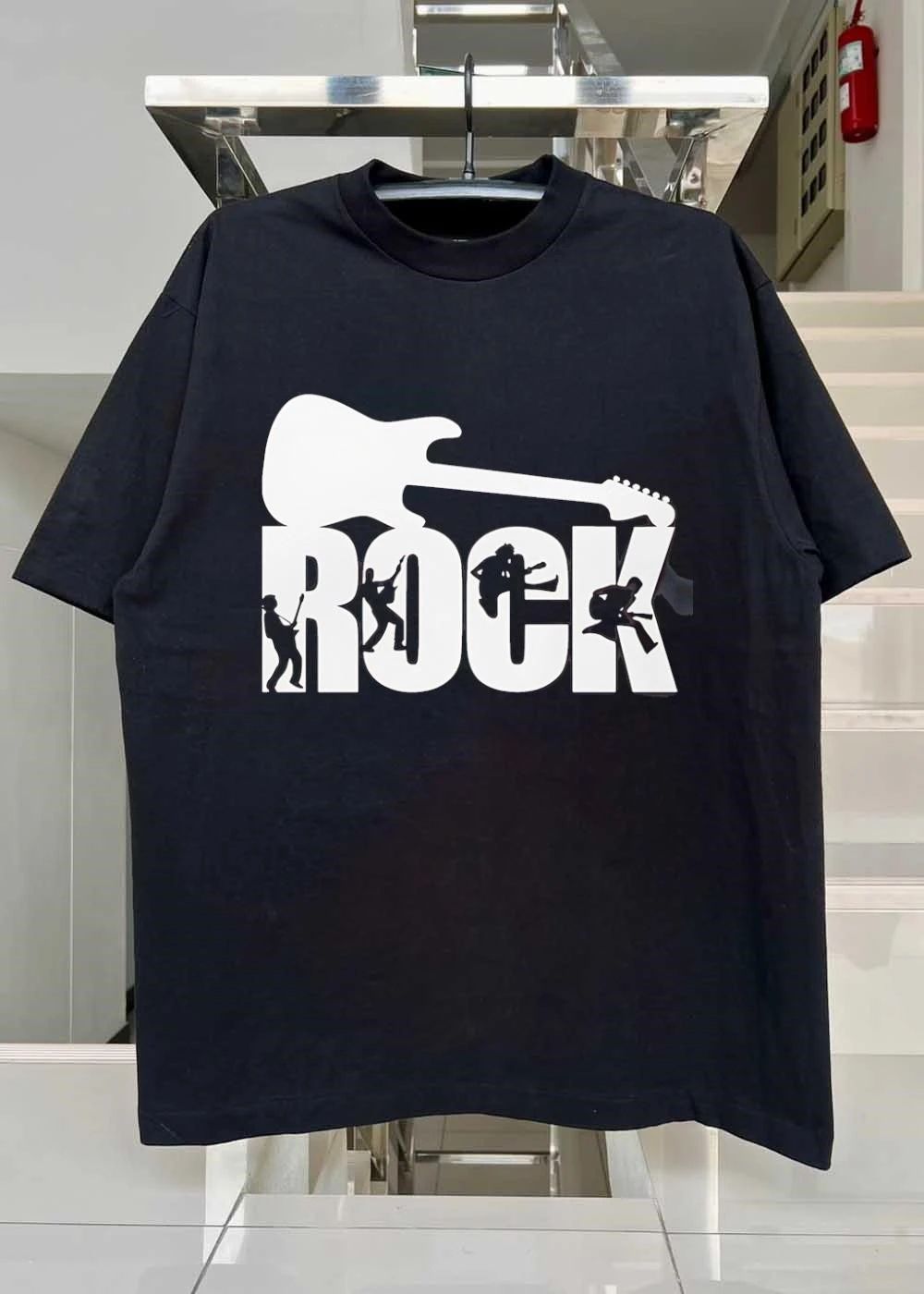Rock Guitarist Silhouette Play Music Band Rock T-Shirt