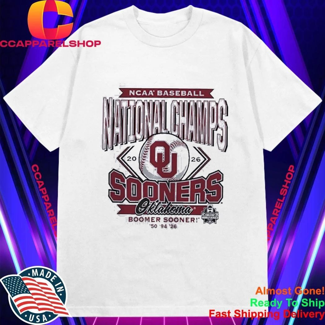 NCAA Baseball National Champs Oklahoma Sooners Boomer Sooner 50 94 26 2026 Shirt
