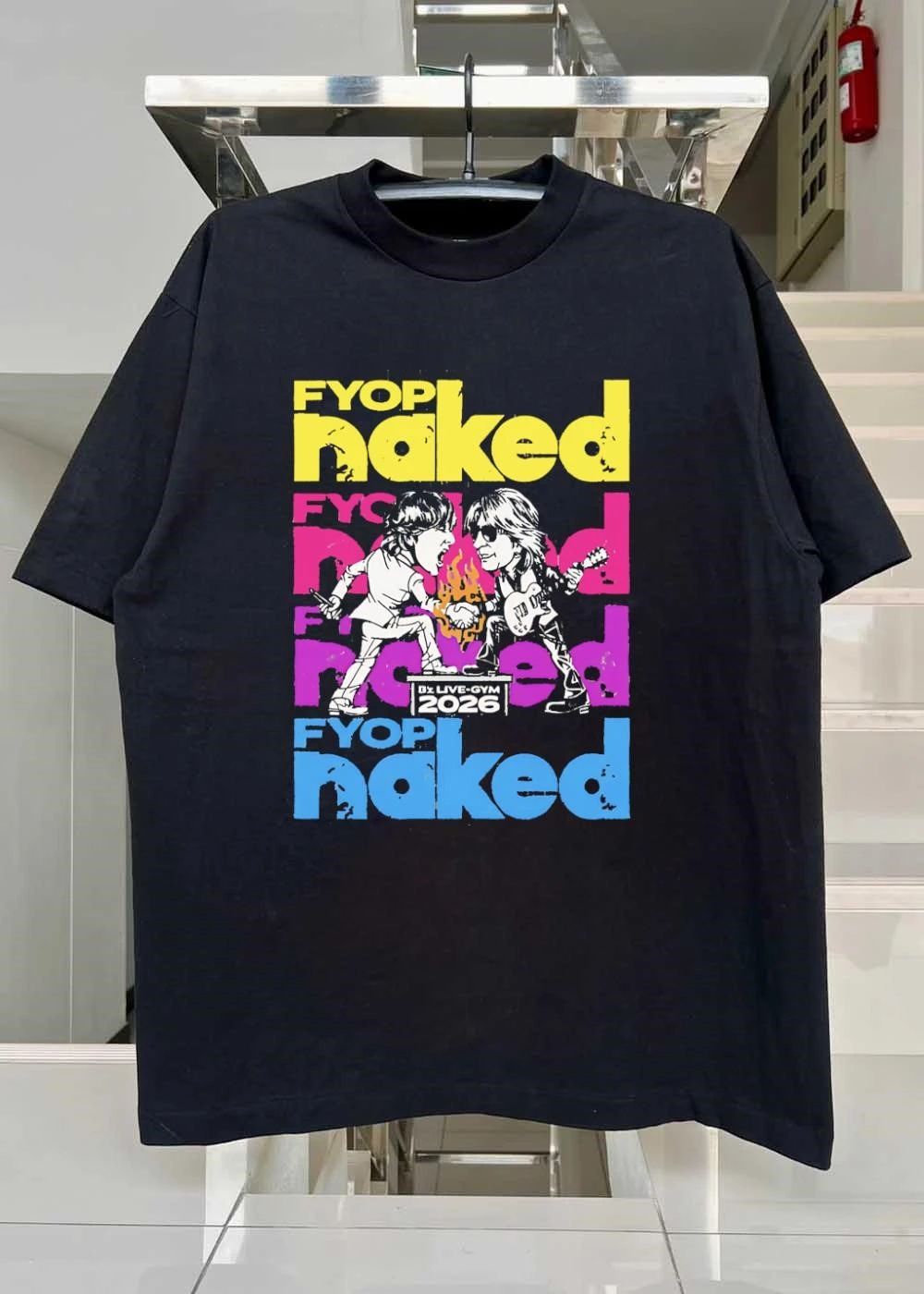 Bz Live-Gym 2026 Fyop Naked Music Band Graphic T-Shirt