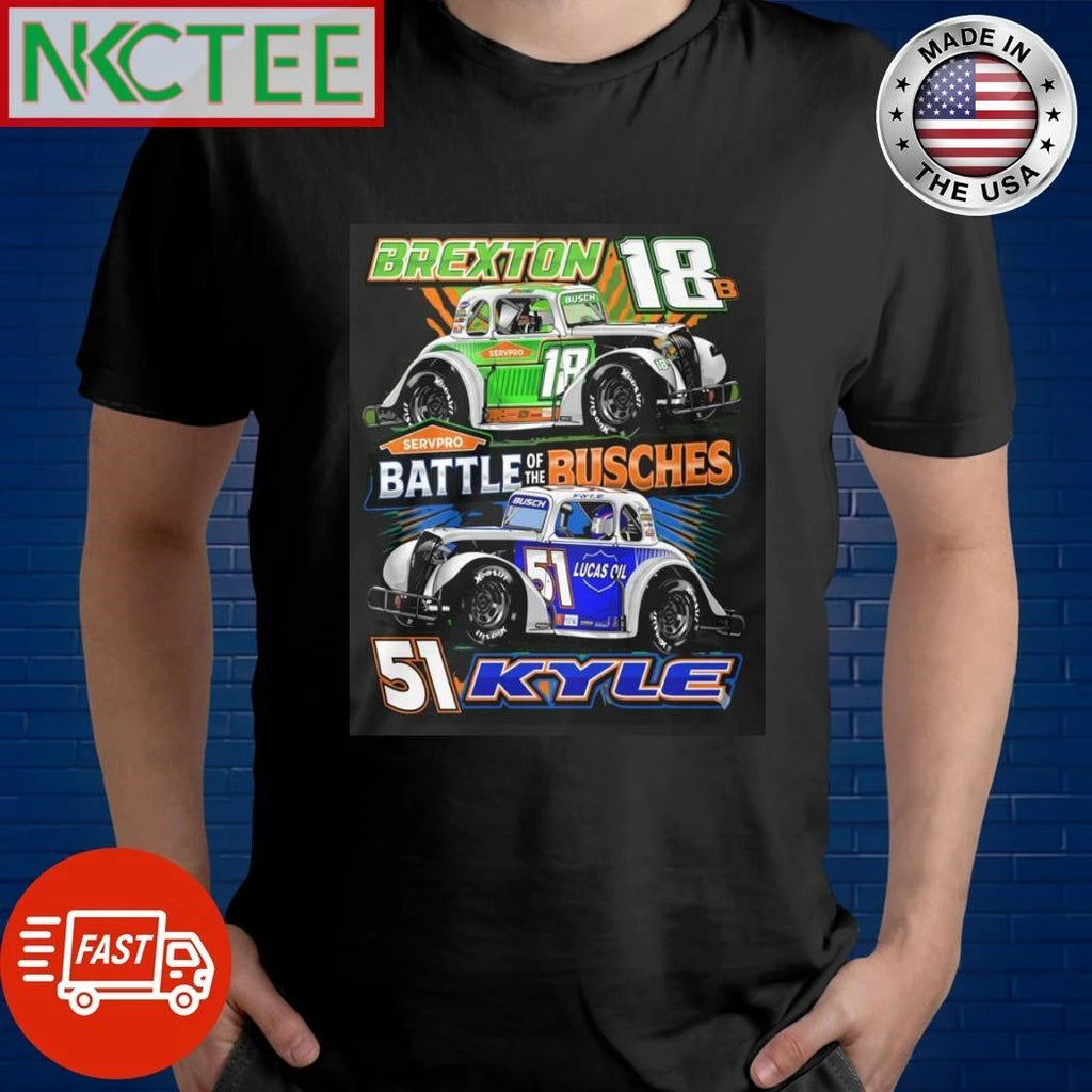 Kyle Busch Battle Of The Busches 51 vs 18 cars shirt