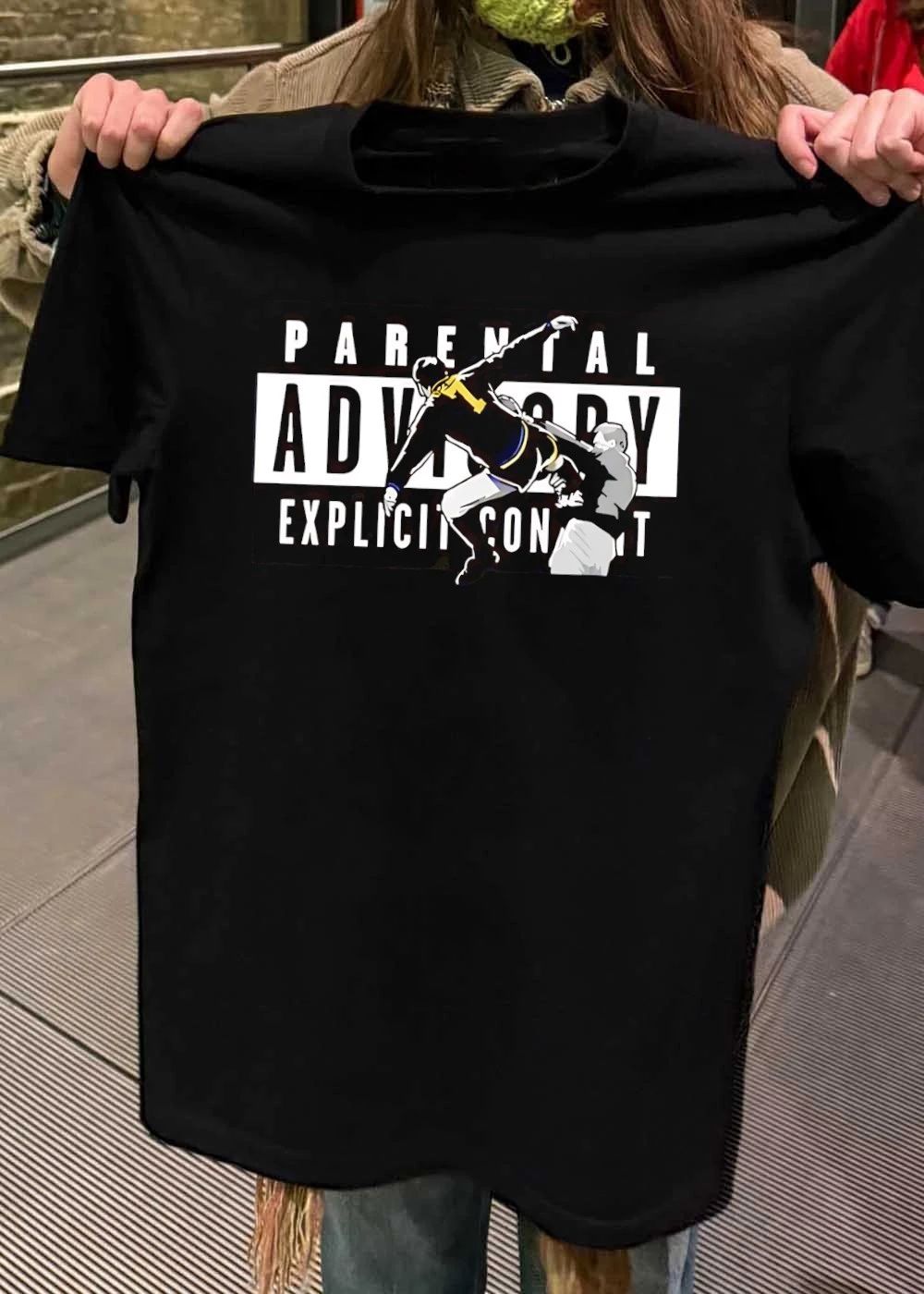 Parental Advisory Explicit Content Soccer Kick Shirt
