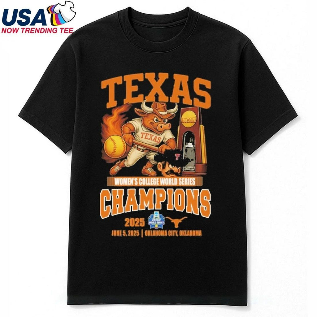 Texas Longhorns Women’s College World Series Champions June 5, 2025 Oklahoma City, Oklahoma Mascot Shirt