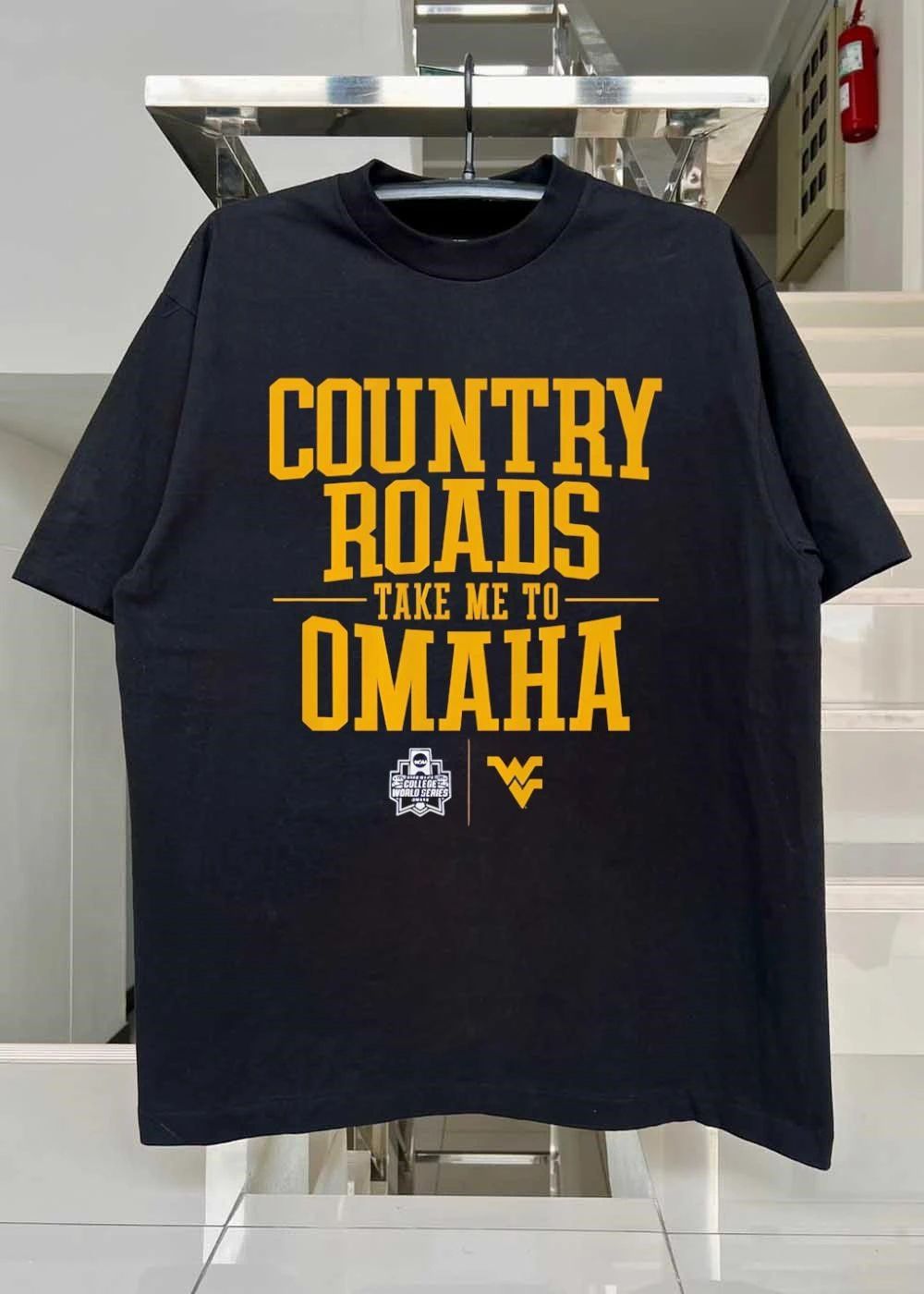 WVU Apparel Country Roads Take Me to Omaha West Virginia University T-Shirt