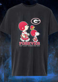 Peanuts Characters Playing Football Forever Not Just When We Win Georgia Bulldogs Shirt