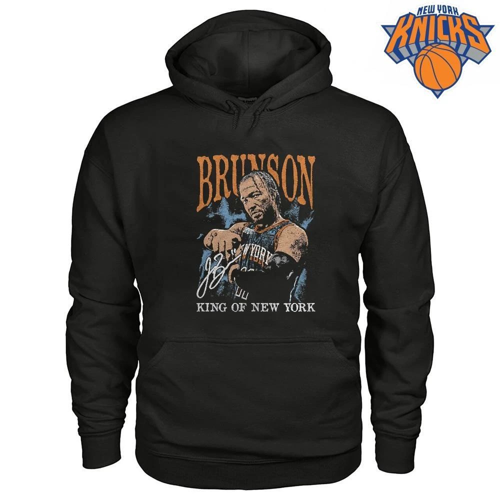 Jalen Brunson King of New York Knicks Vintage Rap Tee Shirt