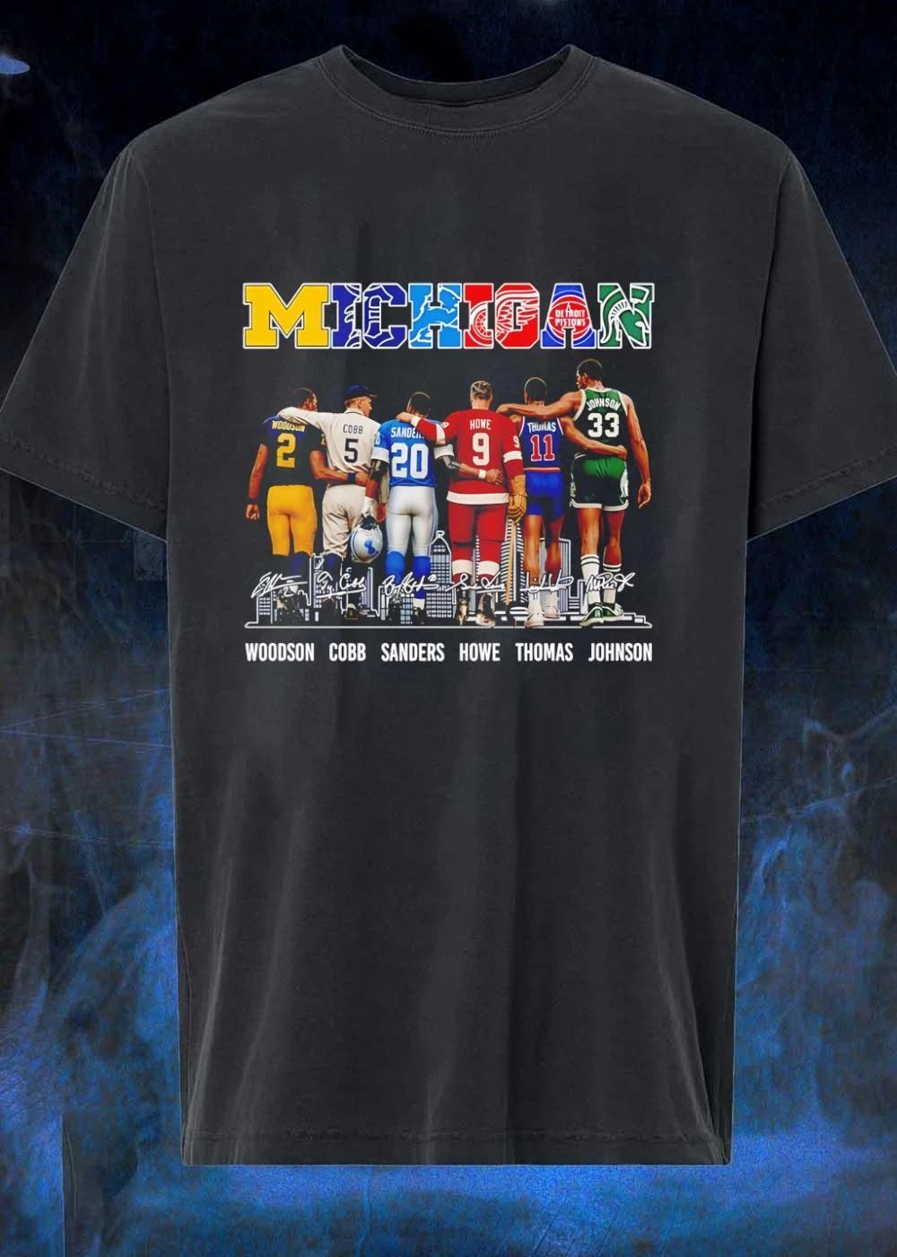 Woodson Cobb Sanders Howe Thomas Johnson Michigan Legends Standing Together Shirt