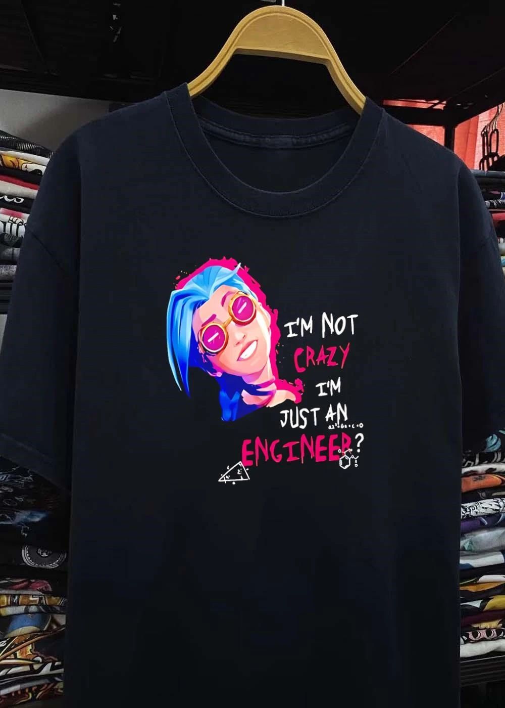 Jinx Design I Am Not Crazy Just An Engineer Math Science T-Shirt