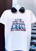 1776 First Team All-Americans Founding Fathers Patriotic T-Shirt