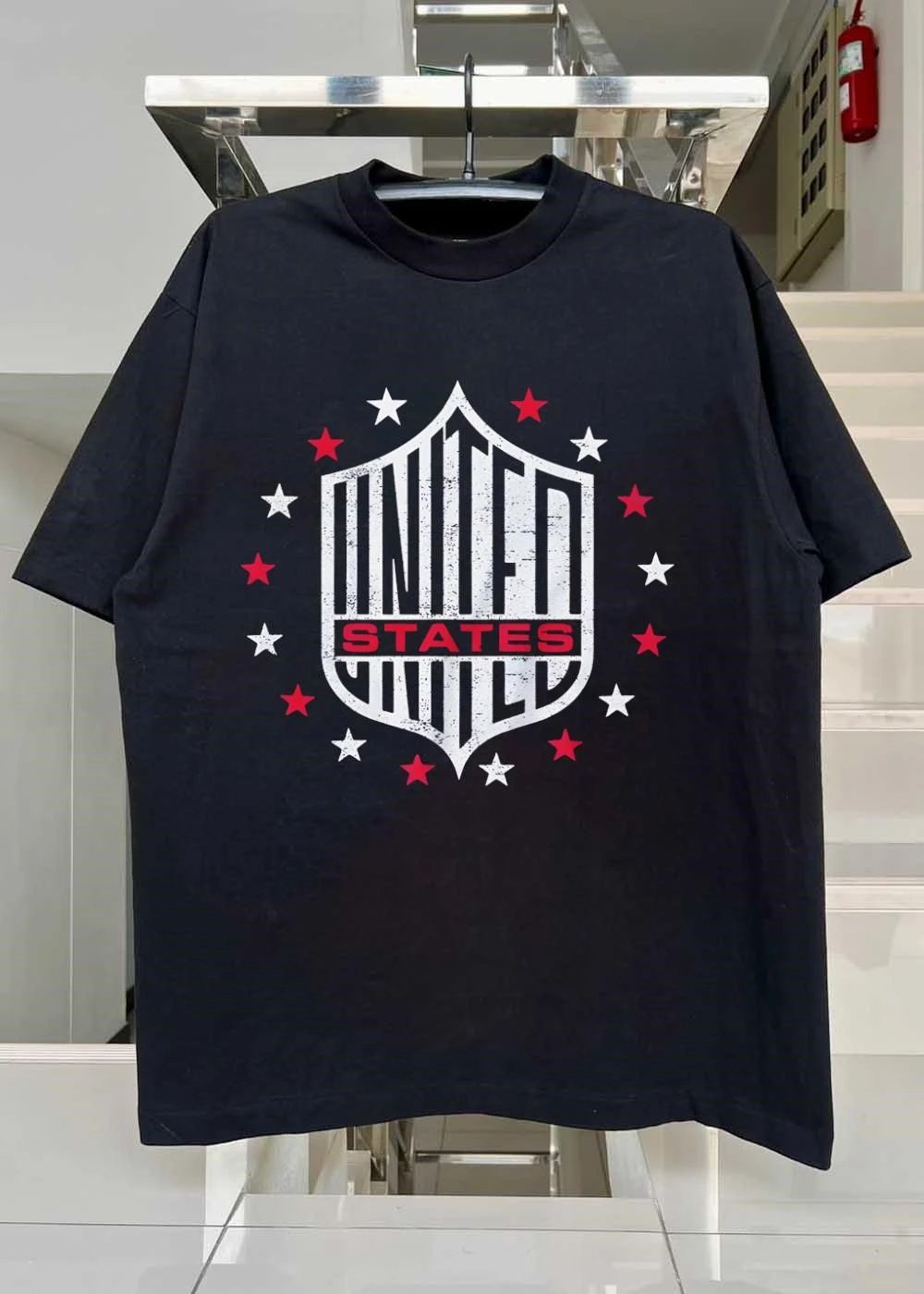 Distressed United States United Patriotic Stars Shield Shirt