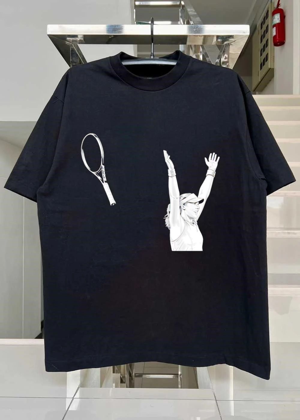 Babolat Victory Tennis Player Arms Raised Celebration T-Shirt