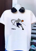 AND 1 Basketball Player Dribbling Gray Short Sleeve shirt