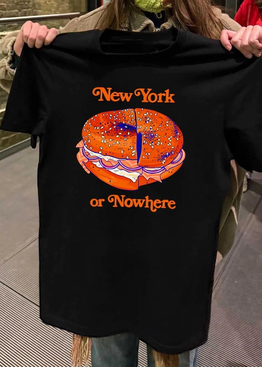 New York or Nowhere Bagel Graphic T-Shirt