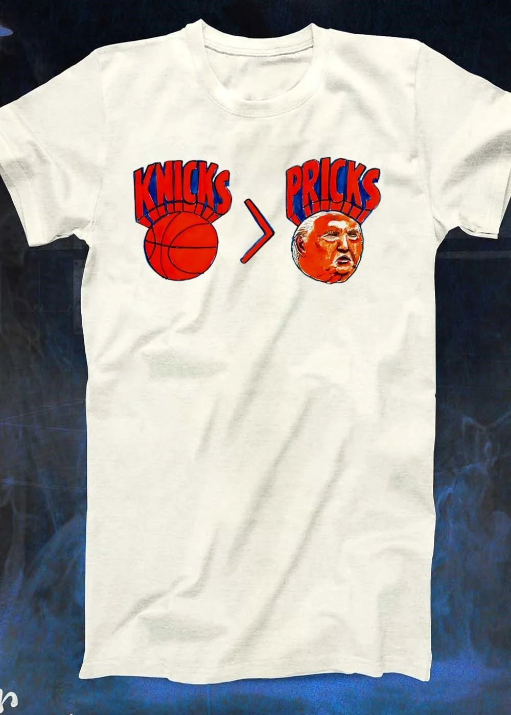 Knicks Greater Than Pricks Donald Trump Basketball Mashup T-Shirt