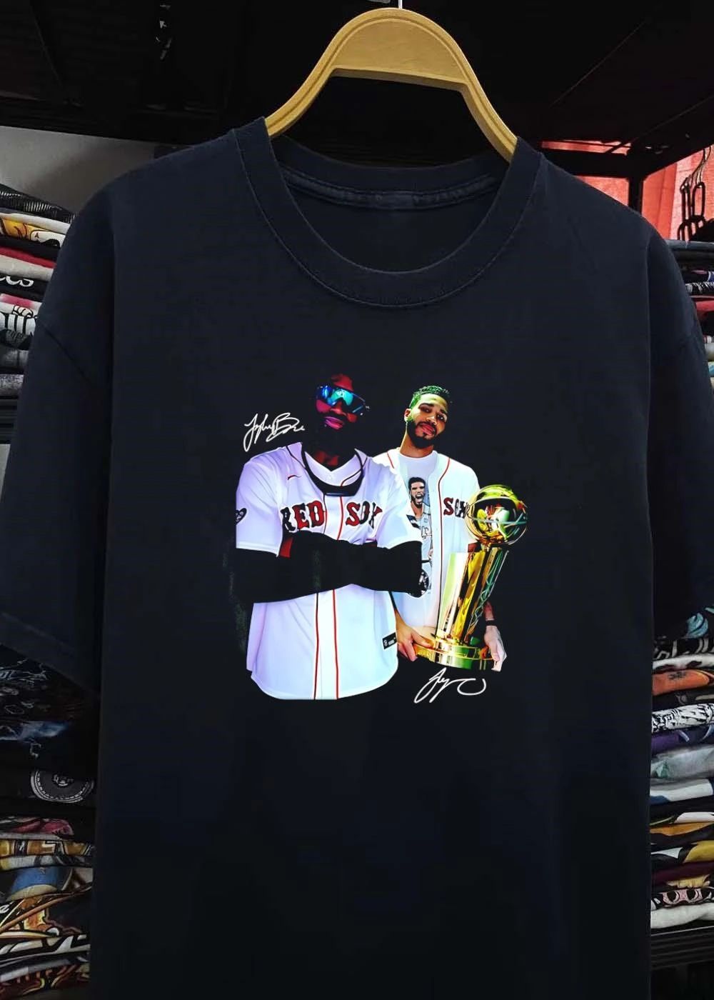 Jb Jt Jaylen Brown and Jayson Tatum Holding NBA Trophy Boston Red Sox T-Shirt
