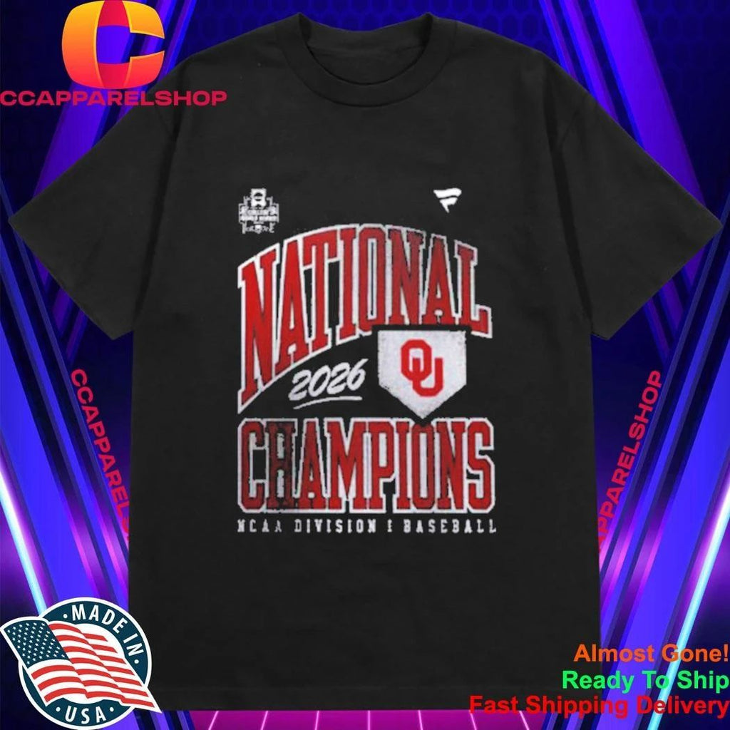 Oklahoma Sooners 2026 National Champions Tipping Point NCAA Division I Baseball Men’s World Series Shirt