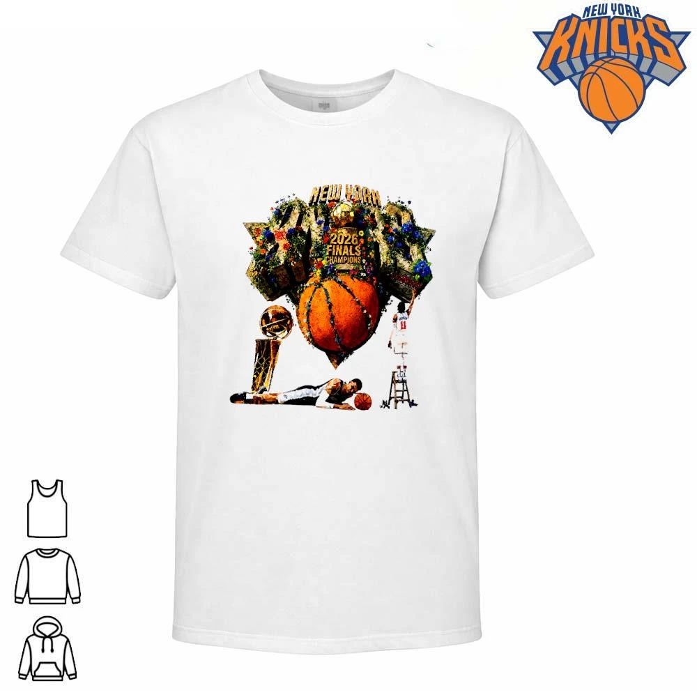 New York Knicks 2026 NBA Finals Champions Floral Trophy Shirt