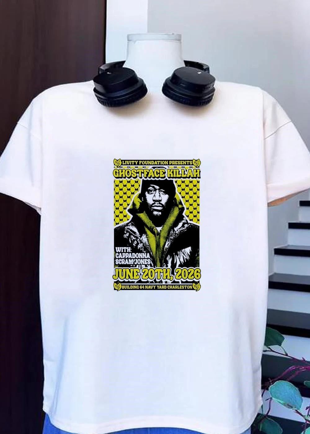 Ghostface Killah Cappadonna Scram Jones June 20th 2026 Navy Yard shirt