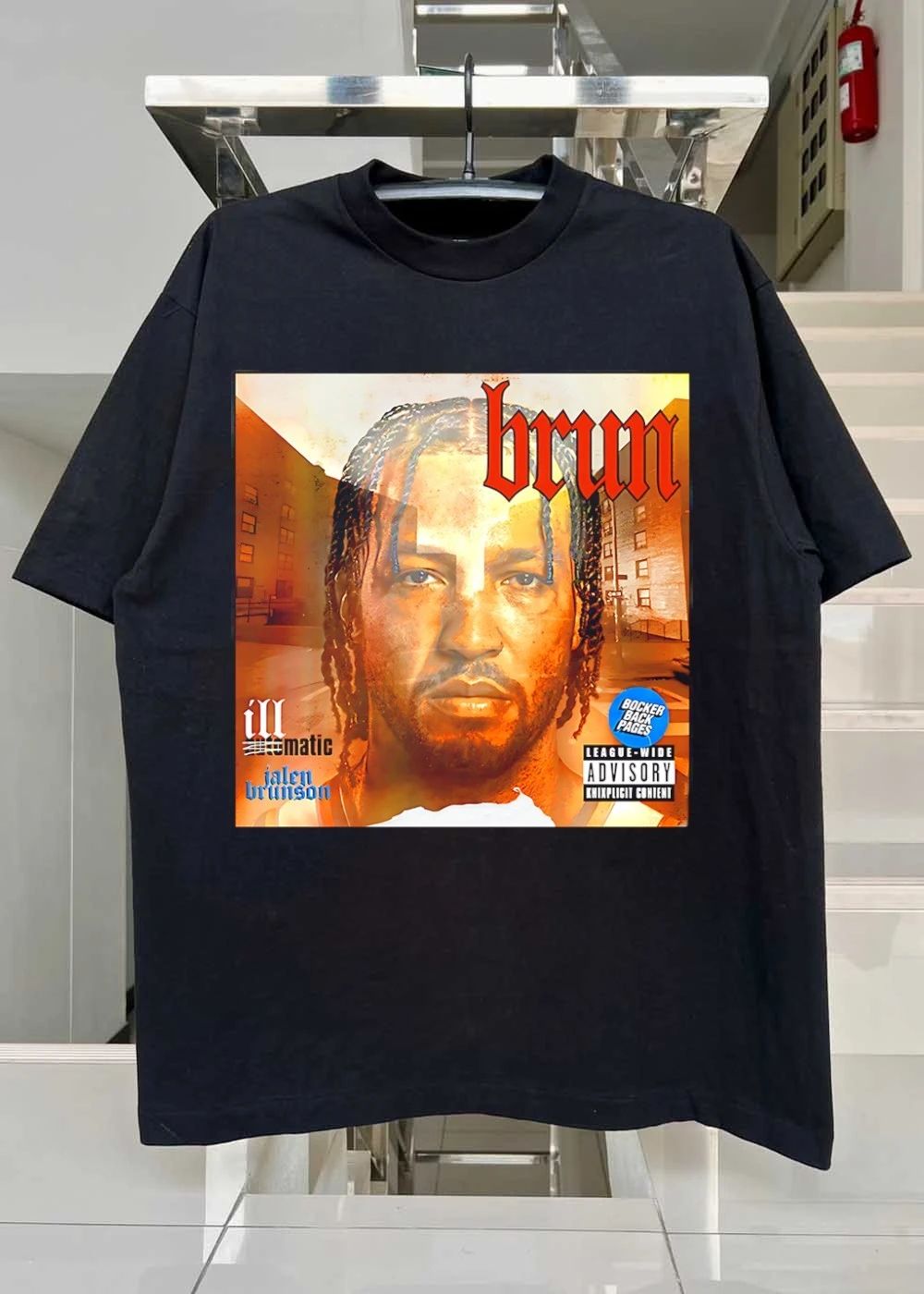 Illmatic Brun Bocker Back Pages League Wide Advisory Jalen Brunson T-Shirt