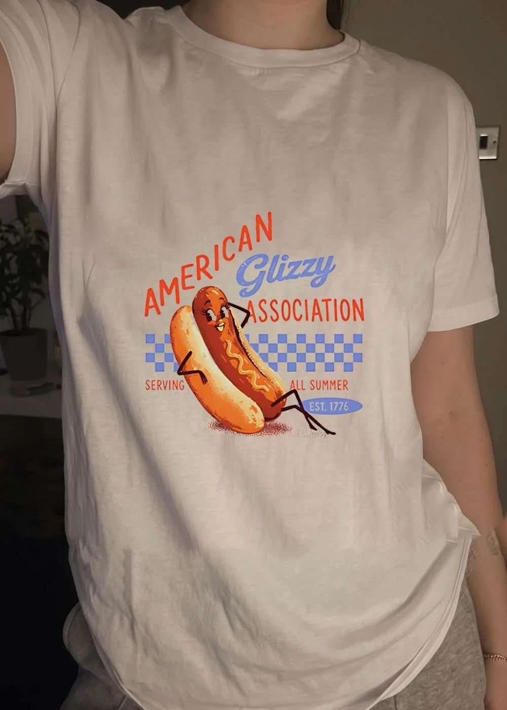 American Glizzy Association Serving All Summer Est 1776 Vintage Hot Dog shirt