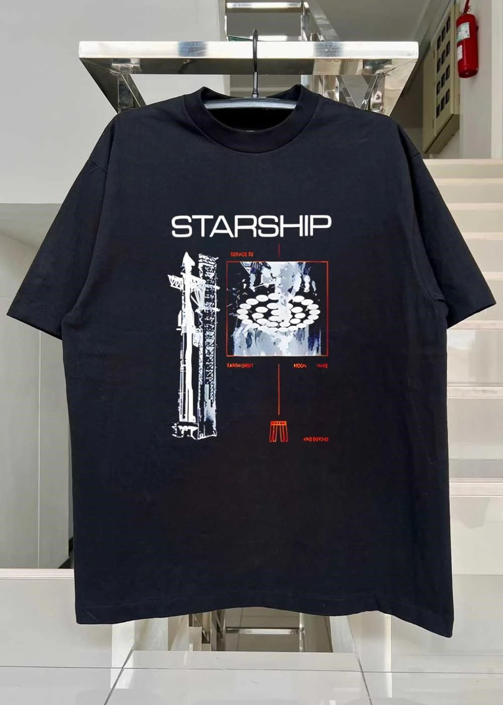 Service to Earth Orbit Moon Mars and Beyond SpaceX Starship shirt