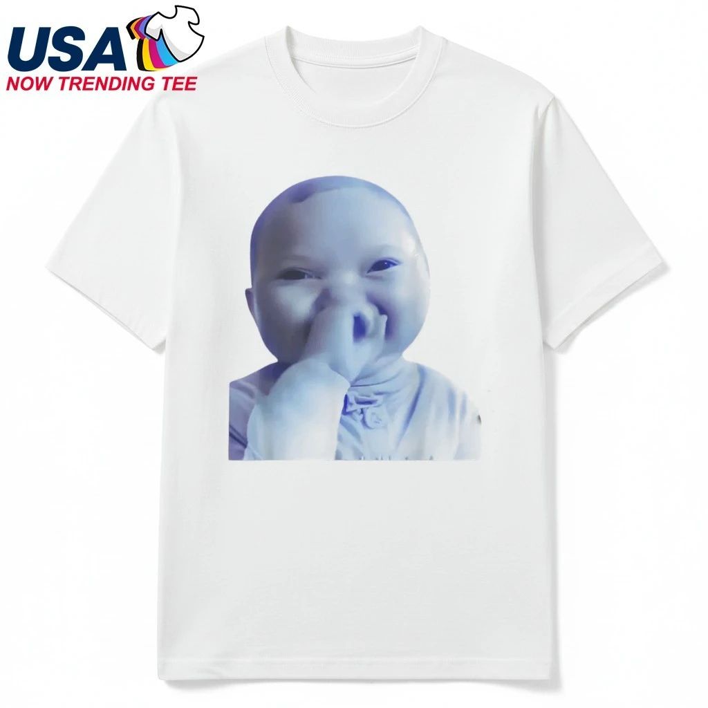 AI Baby Holding Laugh Meme Shirt