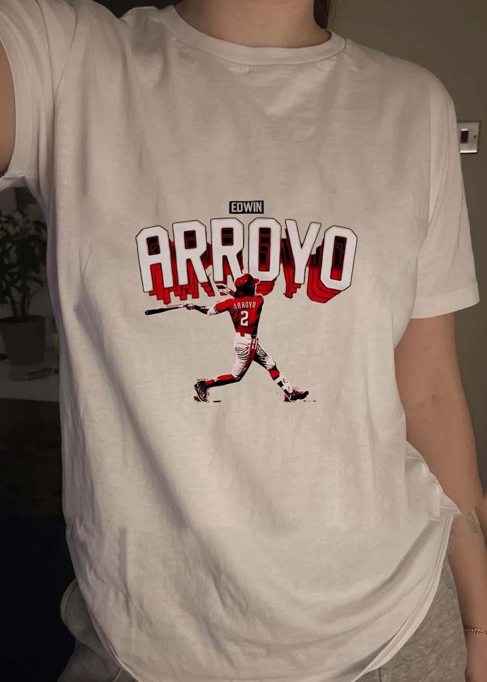 Edwin Arroyo baseball player shirt