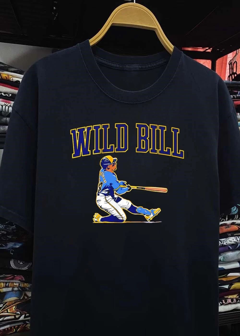 Wild Bill Herrera Baseball Swing Milwaukee Brewers T-Shirt