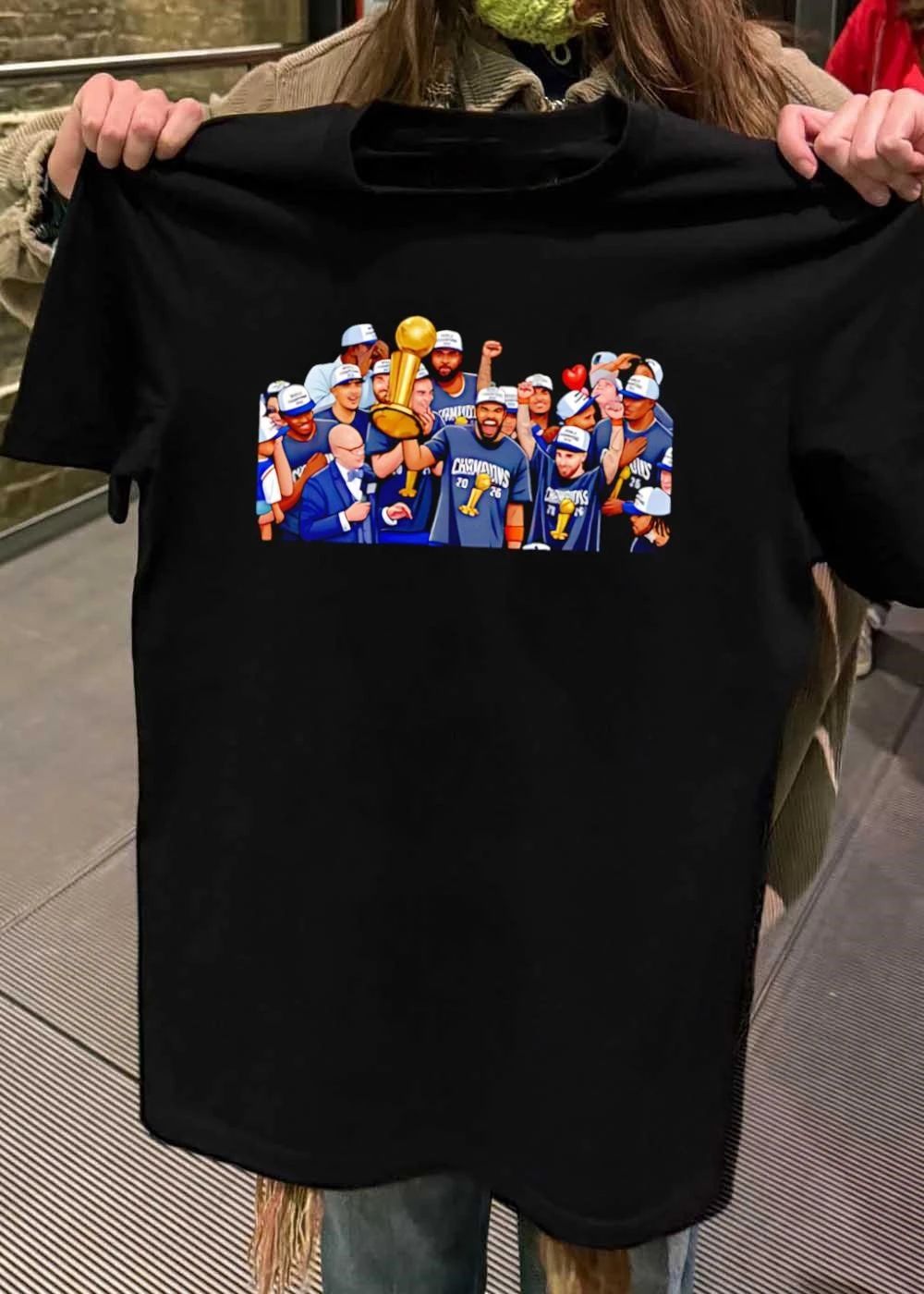 Champions 2026 NBA Finals Basketball Team Victory Celebration T-Shirt