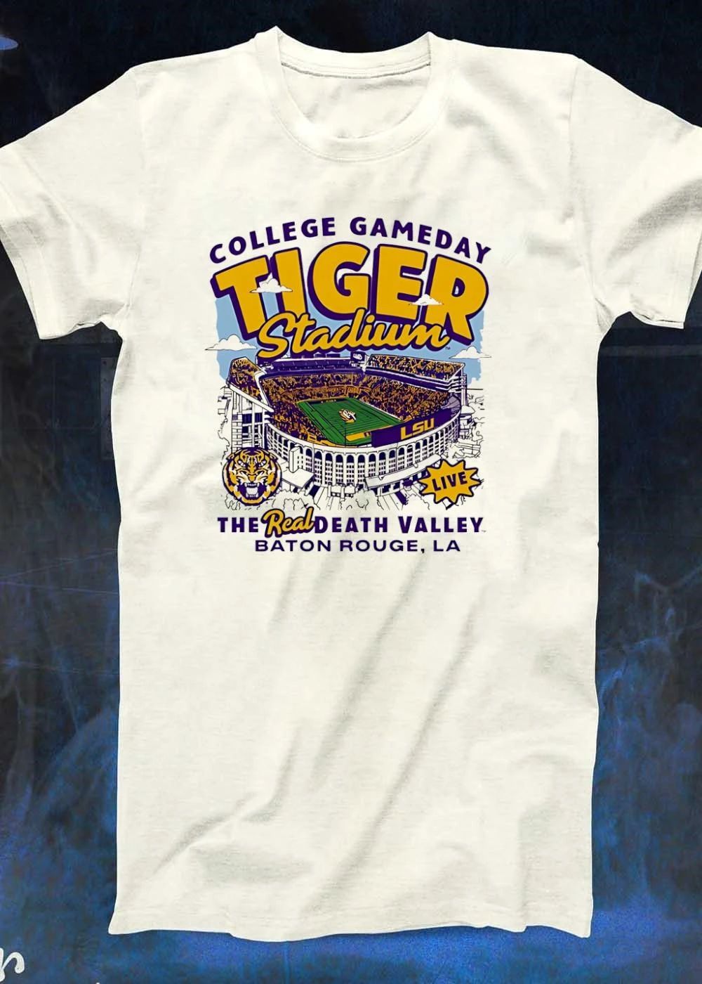College Gameday Tiger Stadium Live the Real Death Valley Baton Rouge LA LSU T-Shirt