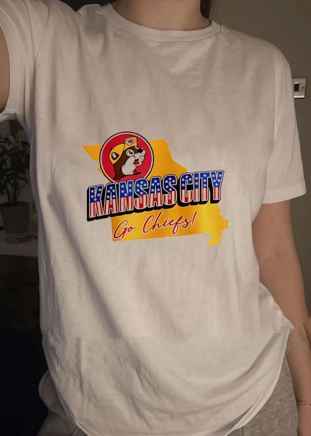Kansas City Chiefs x Buc-ee’s Patriotic map shirt