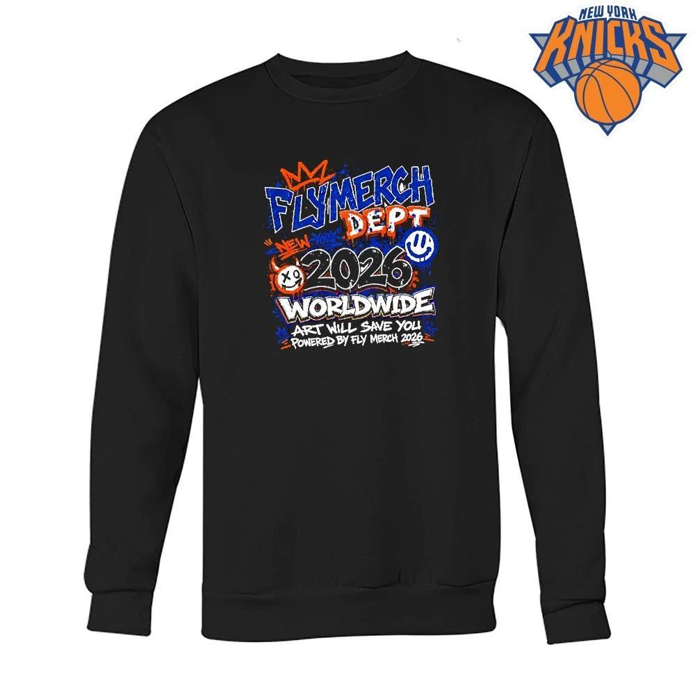 Fly Merch Dept New York Knicks 2026 Championship Graffiti Shirt