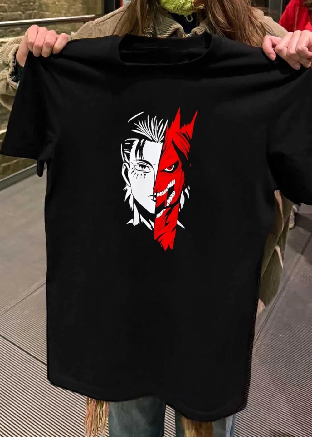 Eren Yeager Attack Titan Transformation Split Face Attack on Titan the Rumbling Anime Manga 2026 Shirt