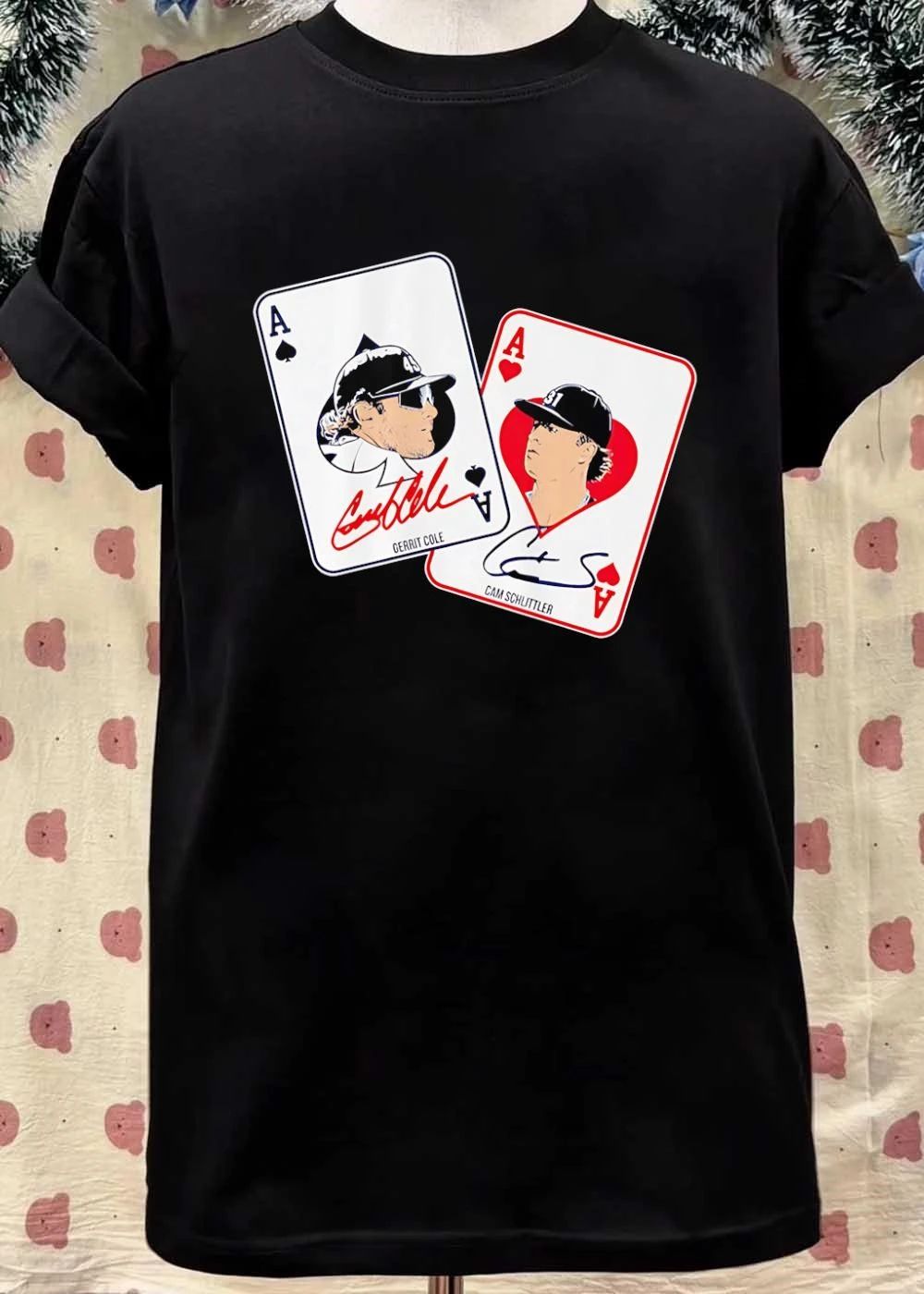 Gerrit Cole Cam Schlittler Playing Cards Illustration New York Yankees T-Shirt