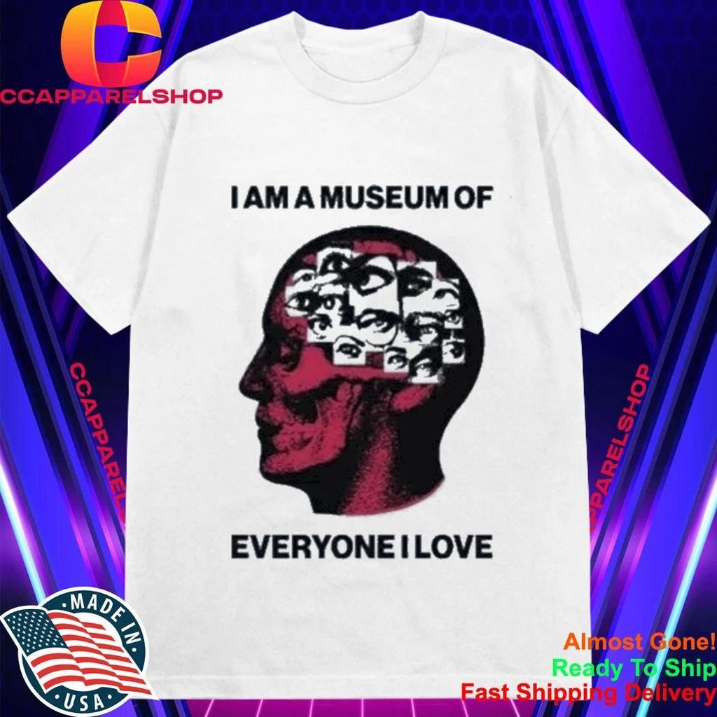 I Am A Museum Of Everyone I Love Red Skull Human Anatomy Optical Eyes Graphic Shirt
