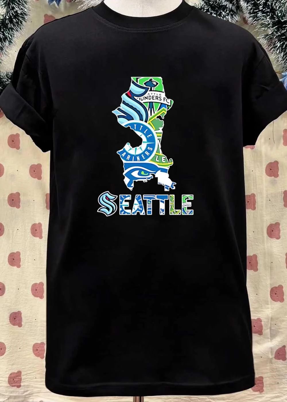 Seattle Sports Icons of Sounders Mariners Kraken Seahawks Apparel T-Shirt