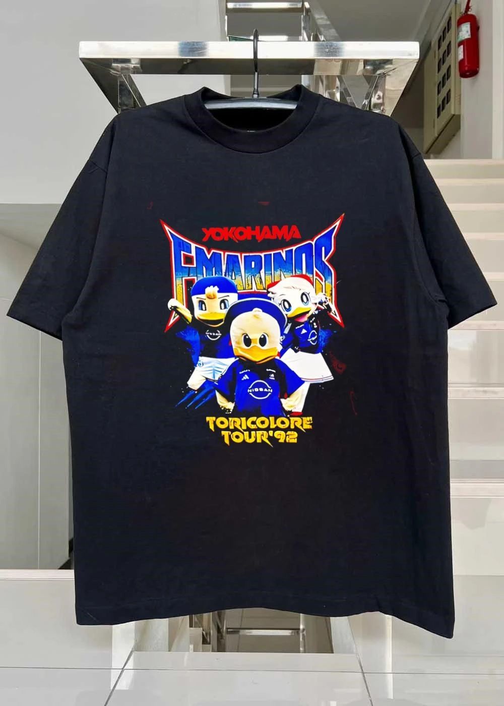 Yokohama F.MARINOS Toricolore Tour 92 Mascot Cartoon T-Shirt