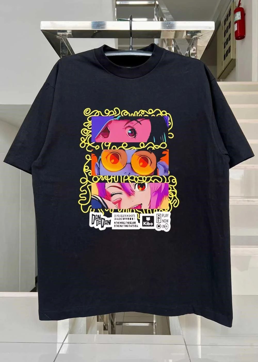 Dandadan Anime Manga Okarun Momo Ayase Jiji Ghosts Aliens Bizarre Real Kibo Shirt