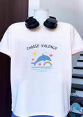 Choose Violence summer with dolphins shirt