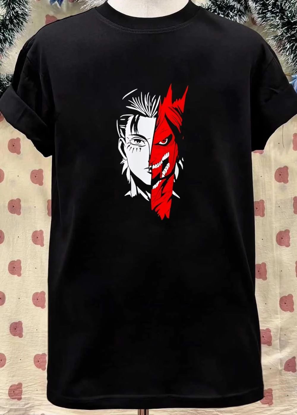 Eren Yeager Attack Titan Transformation Split Face Attack on Titan the Rumbling Anime Manga 2026 Shirt