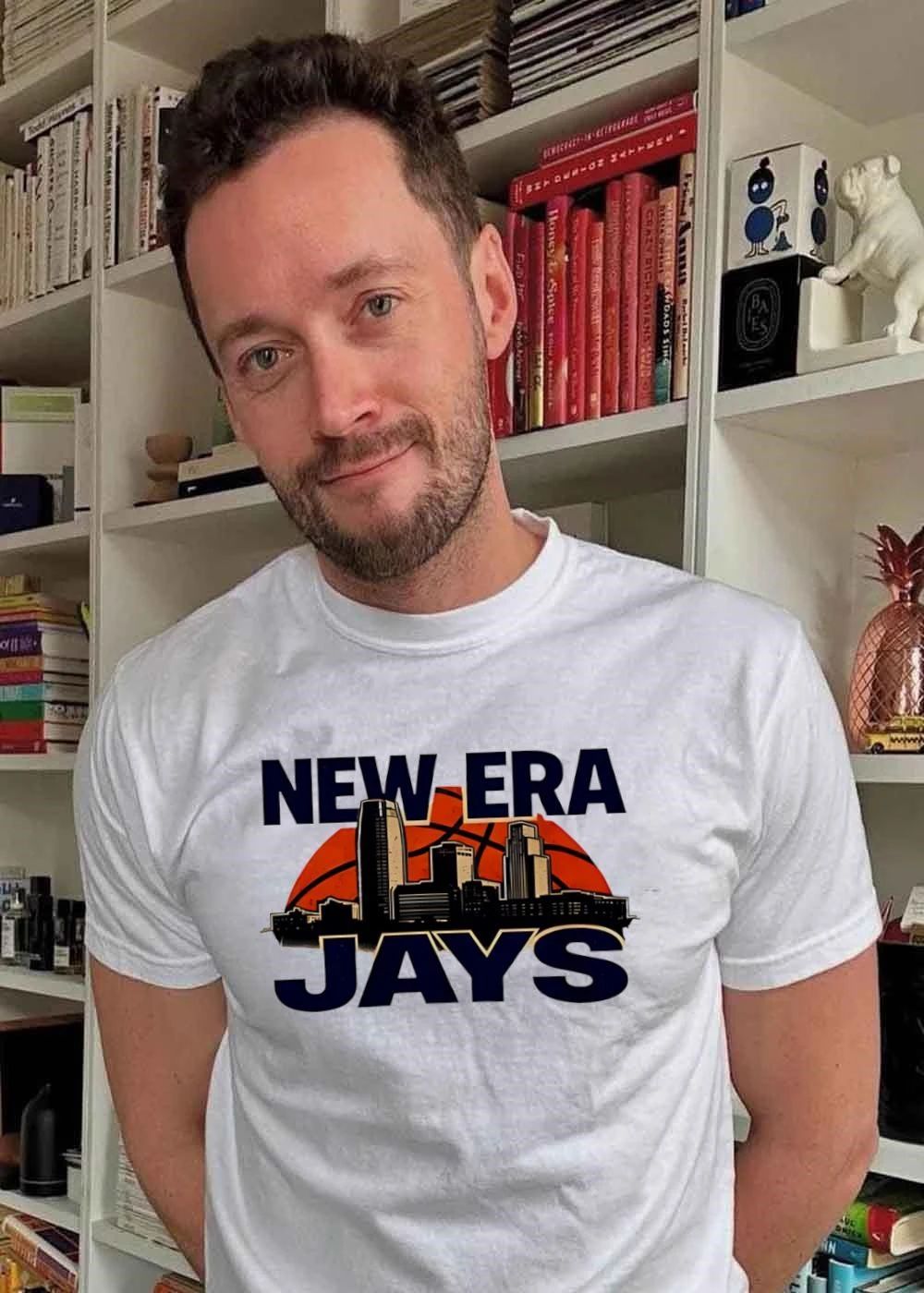 New Era Jays City Skyline Basketball T-Shirt