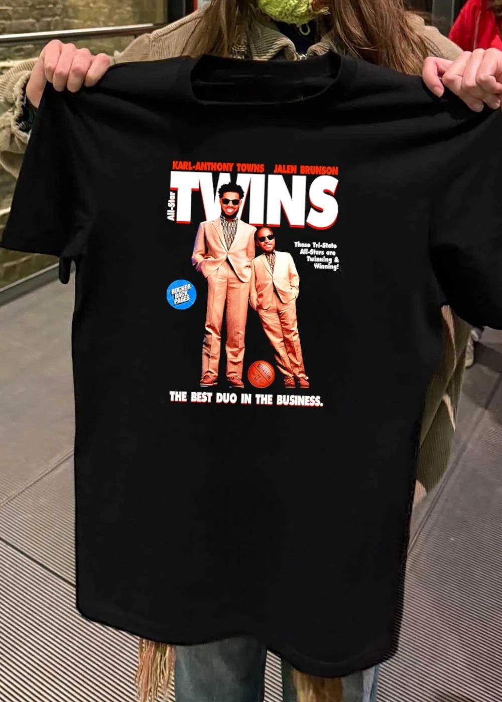 Karl-Anthony Towns Jalen Brunson Twins All-Star T-Shirt
