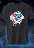 KC Chiefs and Miami Marlins Heart T-Shirt